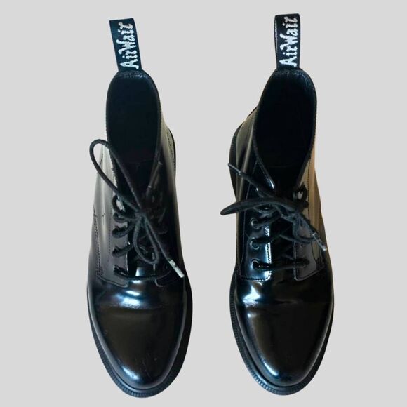 Dr. Martens Emmeline Black Patent Leather Women’s Combat Boots Size 8 - Picture 11 of 14